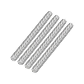 sourcing map 4Pcs Fully Threaded Rod, M8 x 80mm 304 Stainless Steel Right Hand Thread Bar Studs M8-1.25 Thread Pitch for Furniture Machinery Assembly