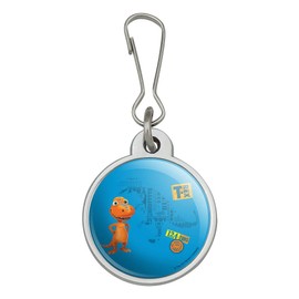 GRAPHICS & MORE Dinosaur Train T-Rex Buddy Blue Jacket Handbag Purse Luggage Backpack Zipper Pull Charm