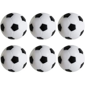 6 Pack Foosball Table Replacement, 1.42 Inch/36mm Black and White Table Soccer Balls for Foosball Accessory Replacements Football Themed Gifts