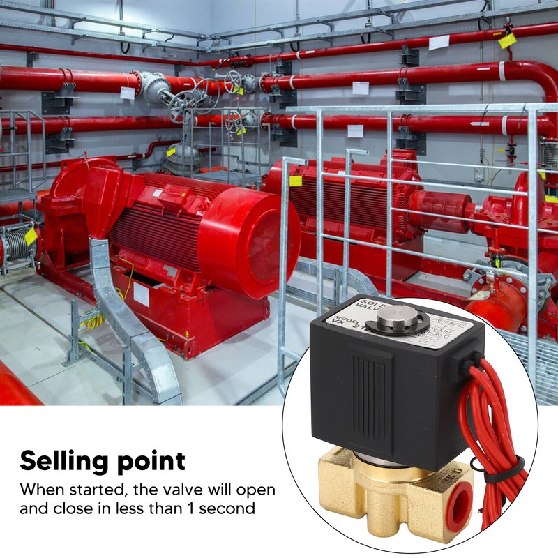 Electric Solenoid Valve Normally Closed Electric Pneumatic Solenoid Water Air