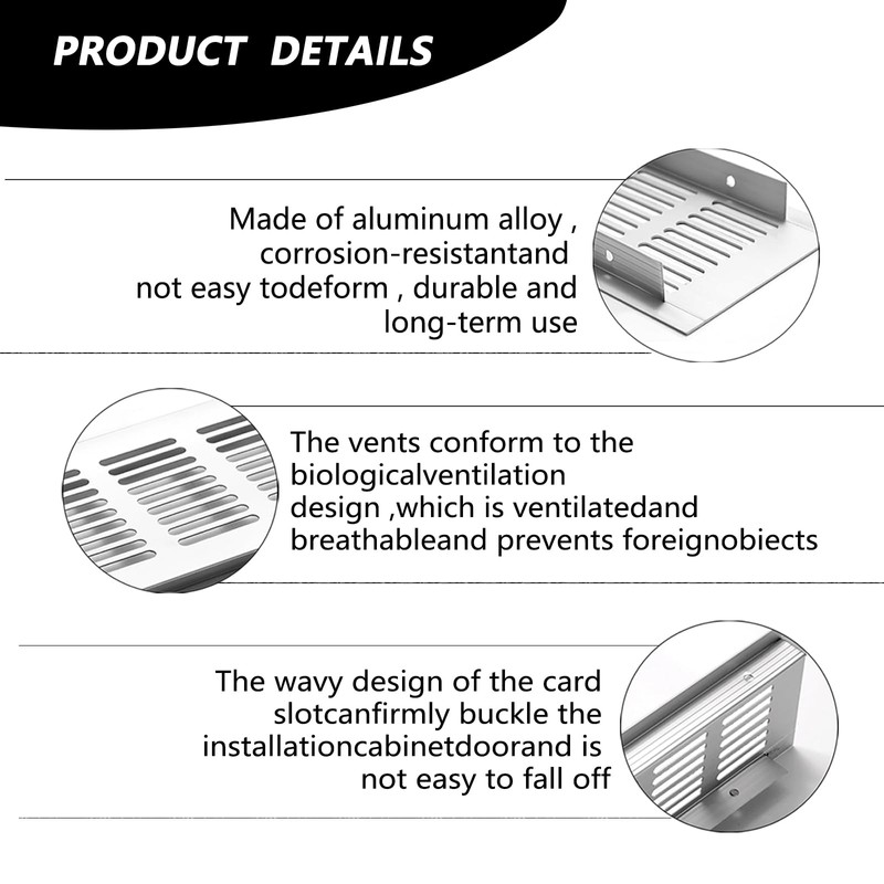 2 Pcs Kitchen Plinth Vent, 300 x 80 mm Radiator