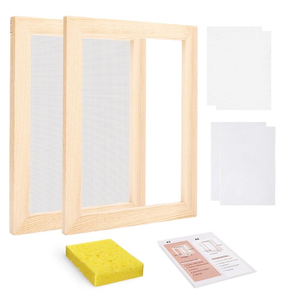 Worown Worown A5 Wooden Paper Making Screen Kit, Paper Making