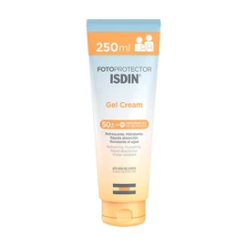 ISDIN Fotoprotector Gel Cream SPF 50+, Protector Solar Corporal refrescante e hidratante, Ideal para toda la familia, 250 ml