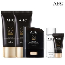 ahc 마스터즈 아쿠아리치 선크림 듀오세트 30ml+에어리치 선스틱 14g+(GIFT)프로샷 세럼 5ml Masters Aqua Rich Sunscreen Duo Set 30ml + Airy Rich Sunsick 14g + (GIFT) Pro Shot Serum 5ml