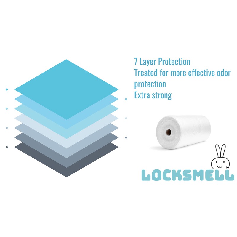 LOCKSMELL Nappy Bin Liner (200m) Compatible with Tommee Tippee Sangenic