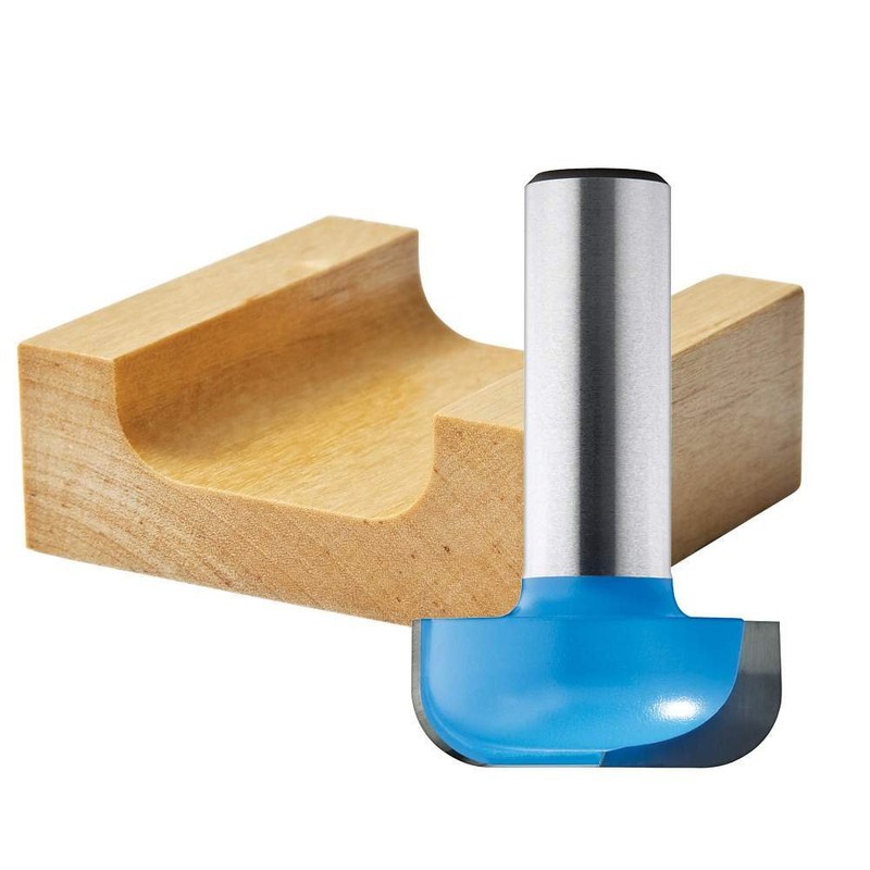 Rockler Dish Carving Router Bit, 1-1/4" D, 1/2" Shank
