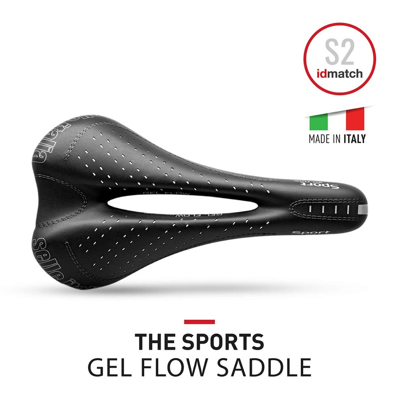 Selle Italia Sport Gel Flow Fec-Alloy Saddles - Black, Size