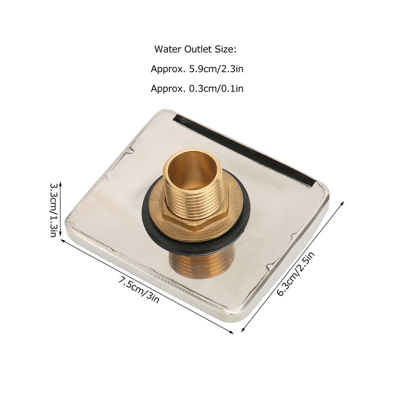 Waterfall Tub Nozzle G1/2 Male Thread Stainless Steel Wall Mounted