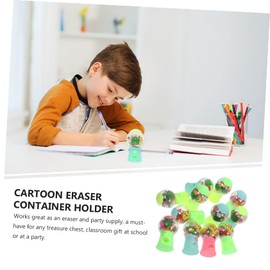 VICASKY 12pcs Small Rubber Gashapon Machine Candy Dispenser Food Pencil Eraser Mini Puzzles Pencils Candy Claw Machine for Food Student Plastic Christmas Bubble Gum Machine