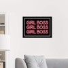Wynwood Studio Typography Wall Art Framed Prints 'Girl Boss Neon'