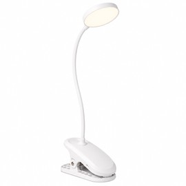 Clip-On LED Reading Light for Dorm Room & Bedside – 3 Color Modes, 9 Brightness Levels, Flexible Gooseneck Desk Lamp with Strong Clamp