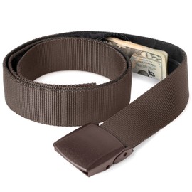 Travel Security Money Belt with Hidden Money Pocket - Cashsafe Anti-Theft Wallet Unisex Nickel free Nylon Belt by JASGOOD