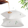 AVARNO Bamboo Rayon Pillow Protectors with Hidden Zipper Queen Size