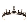 Amariver Black Crystal Tiara Crown for Women Gothic Gold Crown
