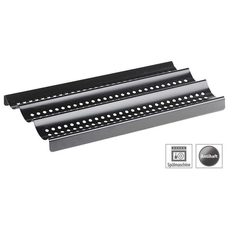 Rosenstein & Söhne Oven Trays: Set of 2 Baguette Baking