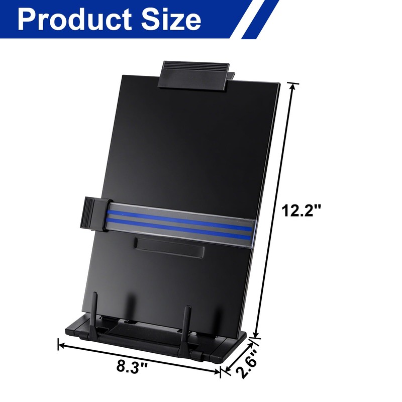 Lawei 2 Pack Desktop Document Holder with Adjustable Clip and