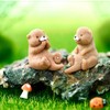 Vaguelly Pack of 16 Miniature Otter Figures Made of Resin