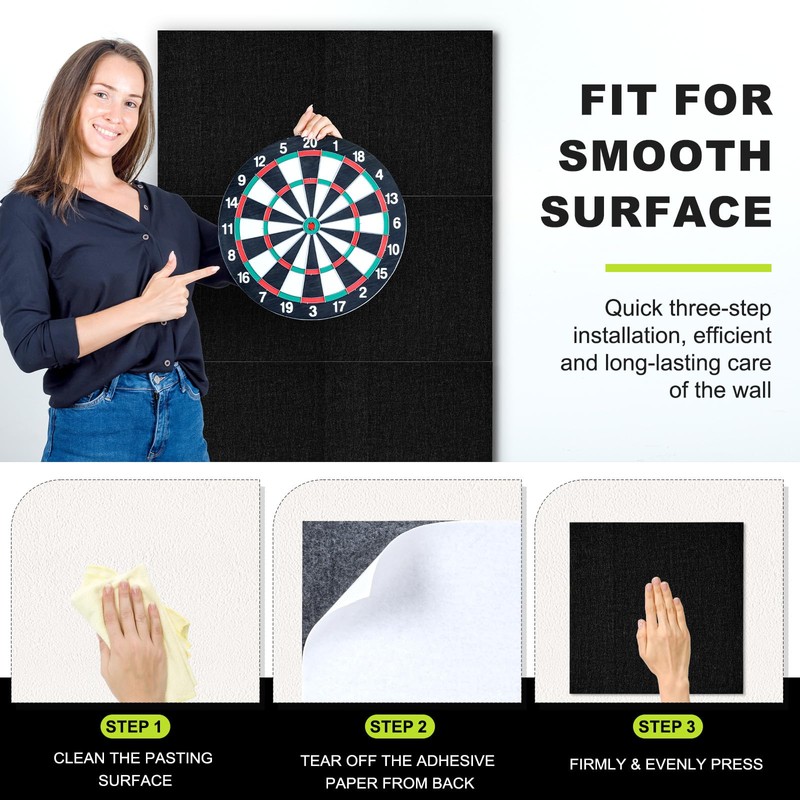 AMUSIGHT Dart Board Wall Protector, 36" × 24“ × 0.5”