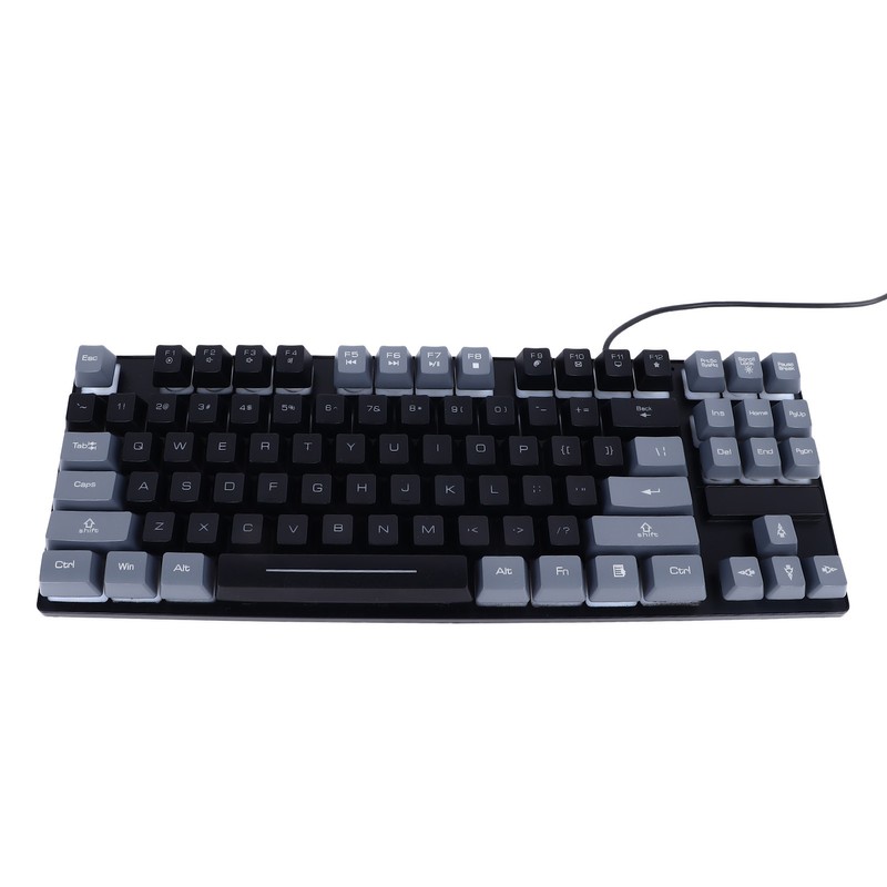 Gaming Keyboard USB 87 Keys RGB Backlit Floating Keycaps Contrast