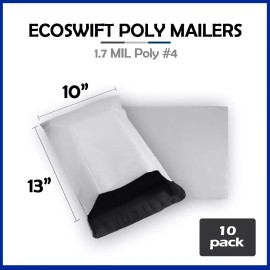 EcoSwift 10 10x12 EcoSwift Poly Mailers Plastic Envelopes Shipping Mailing Bags 1.7MIL