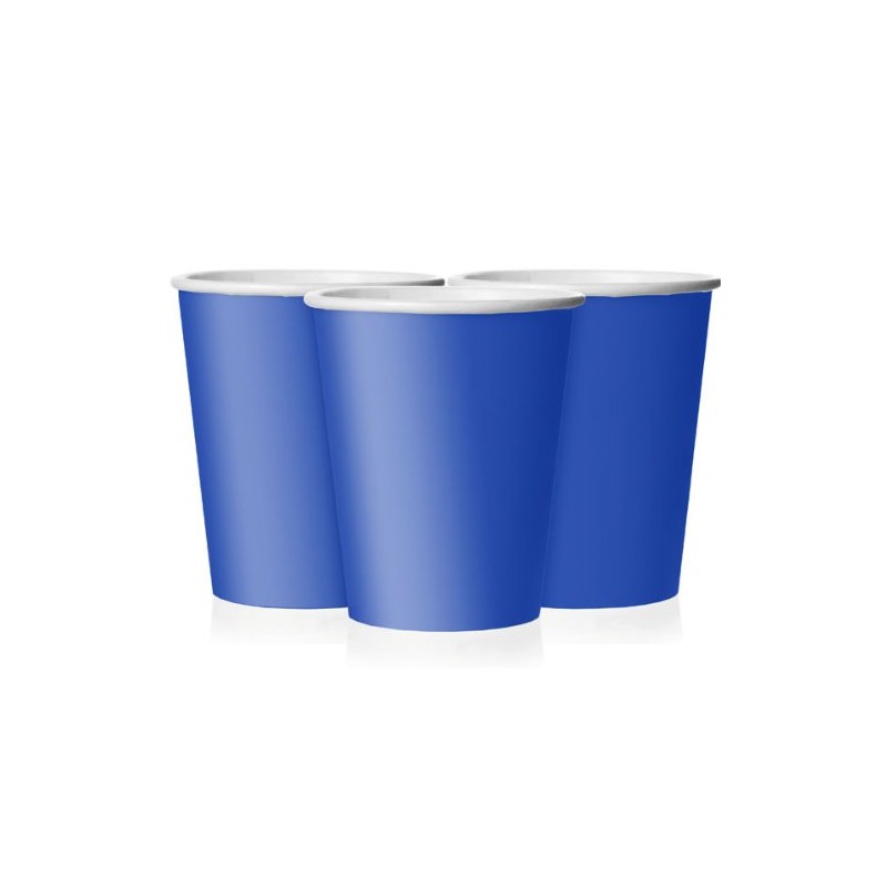 Premium Royal Blue Paper Cups Set - 9 oz (Pack
