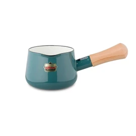 Fuji Enamel Paint Finish Milk Pan Smoke Blue 12cm Solid SD-12M SB