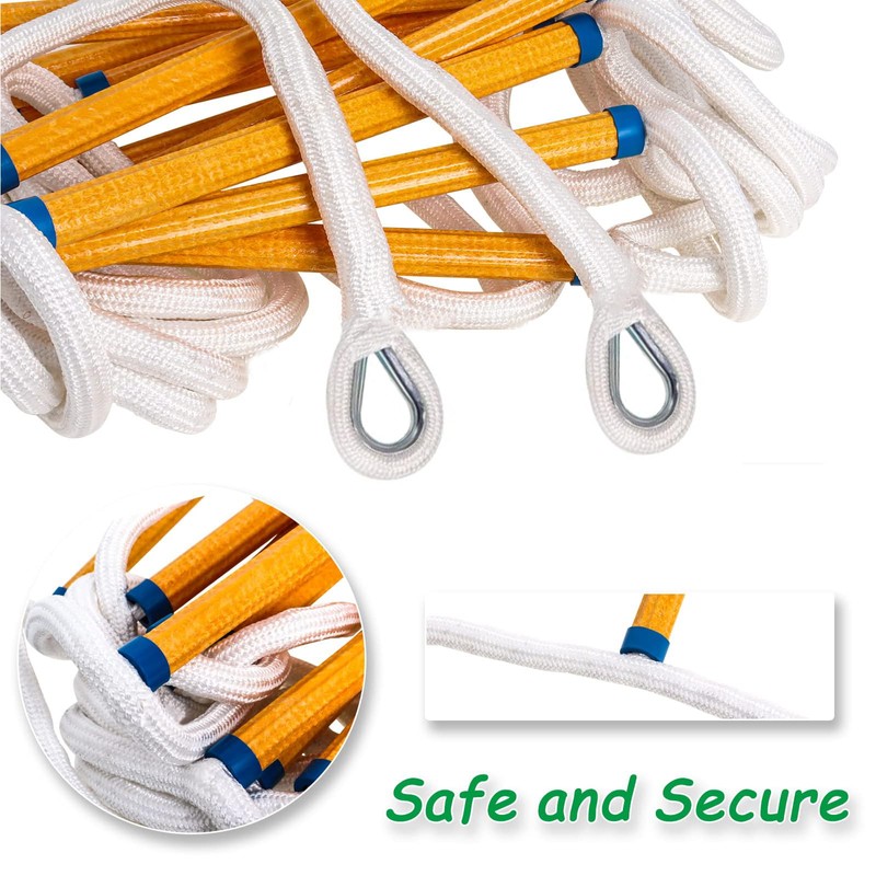Fire Escape Ladder 2 Story, 16 FT Rope Ladder Fire