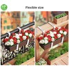 HFHOME Set of 6 Adjustable Window Planter Box Brackets, White