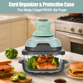 Palksky Cord Organizer & Protective Cover for Ninja Crispi Air Fryer – Appliance Cord Organizer for Ninja Crispi Air Fryer Accessories, Dustproof Stores Case (Green)