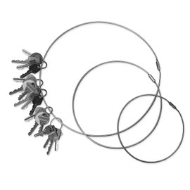 Lucky Line Threaded Locking Key Rings 6", (79605), Silver