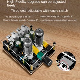 Xuegier 6K4 Tube Preamplifier Amplifiers HiFi Tube Preamp Bile Buffer Auido Amp Speaker Sound Amplifier Home Theater DC12-16V