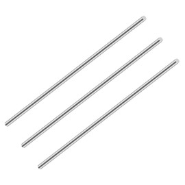 iMeistek 304 Stainless Steel Rods, 150 mm Length Diameter 2 mm Solid Stainless Steel Shaft Lathe Bar Stick for Gardening Decoration, Industrial Machines, DIY Crafts (3 Pieces)