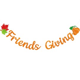 Thankgiving Friends Giving Party Banners 3Pcs Garland Banners for Boy Girls Theme Baby Shower Birthday Party Supplies