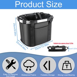 Bike Basket Front Adult,Remove Cat/Dog Basket For Bike,Easy Remove/Install Front Bike Basket With Handles For Shopping,Picnic,Play,Commuting,Everyday Basket