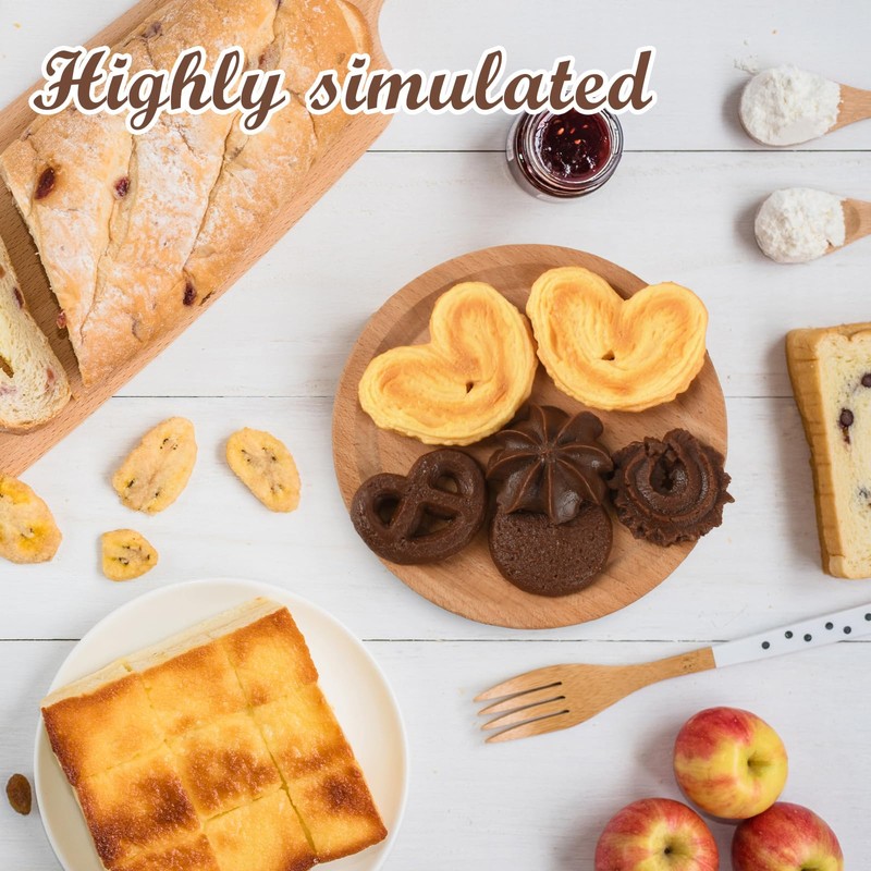 Luckforest Fake Cookies, 18 Pcs 6 Styles Artificial Chocolate Biscuits