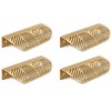 RZDEAL Solid Brass Cabinet Handles Brushed Gold Leaf Knobs and