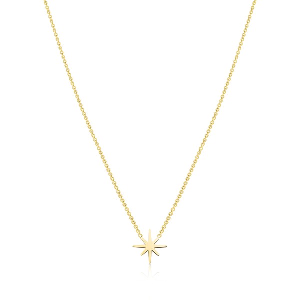 KristLand Gold Plated Titanium Steel Necklace Simple Design Rising Star