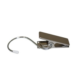 NAHANCO 610EC Boot Clip Hanger, Brushed Chrome, Metal Clip, 4.5” (Pack of 100)