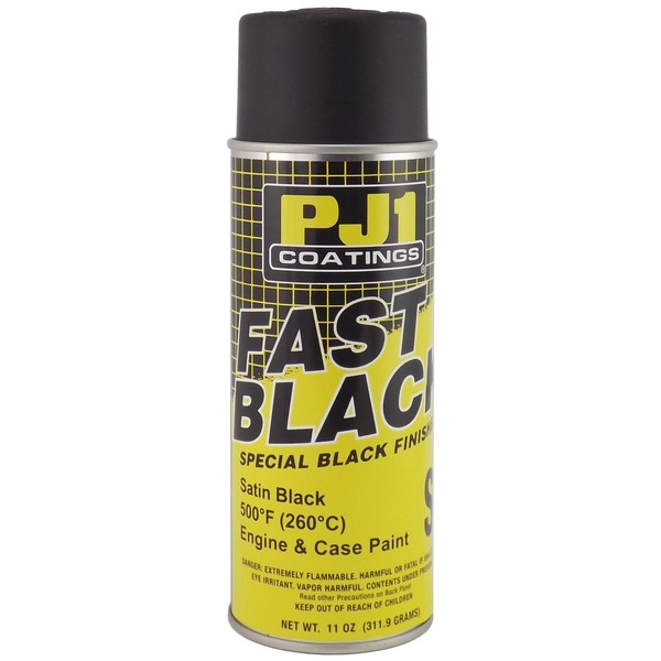 PJ1 16-SAT Satin Black Black Satin Engine Spray Paint (Aerosol),