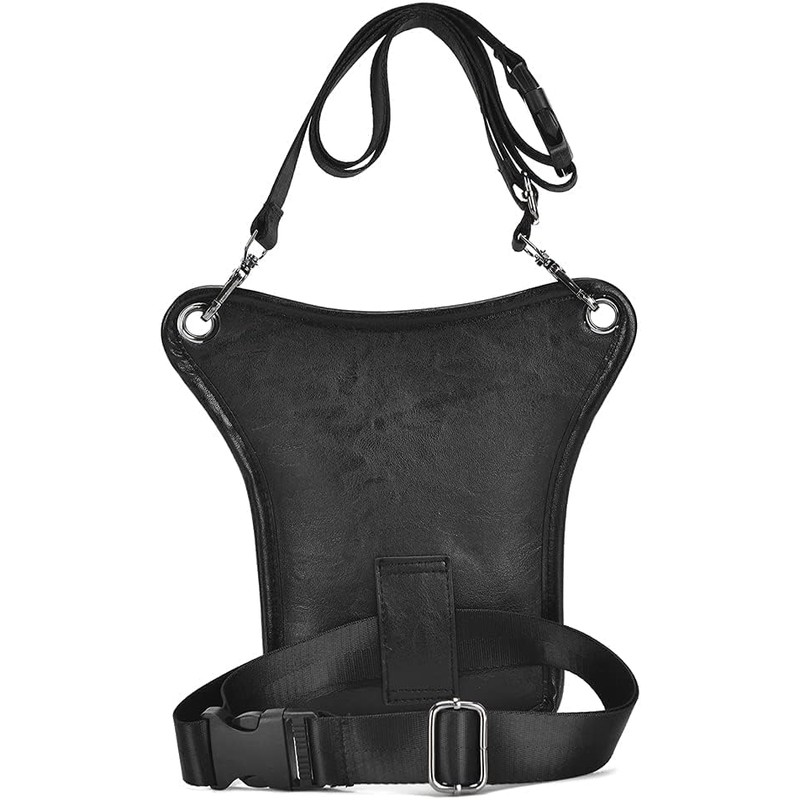 Vintage Leather Waist Pack Drop Leg Bag for Men Belt