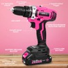 20V Pink Cordless Drill Set - Power Drill/Driver Kit with