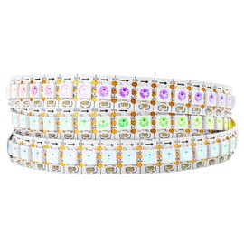 BTF-LIGHTING WS2812B 3.2FT 1m 144 LEDs/Pixels/m Individual Addressable 5050SMD LED Full Color led Pixel Strip White Board Dream Color Non-Waterproof IP30 for Indoor Lighting