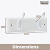 keypak 2-Hook Door Wall Mounted Coat Rack, 22.5cm - White