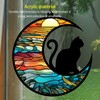 TOPINCN Stained Glass Cat Memorial Suncatcher, UV Printed Acrylic Hanging