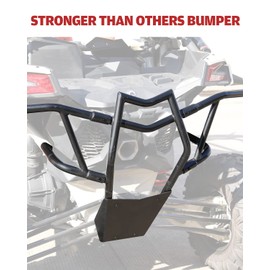 A & UTV PRO Rear Back Bumper for 2017-2024 Can Am Maverick X3 Max Turbo R RR, Combined Heavy Duty Prerunner Bumper Bar Brush Guard Protector Accessories, Replace OEM # 715002880, 715003436, Black