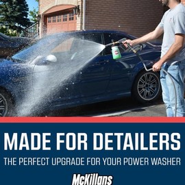 McKillans Stubby Gun with Preinstalled Fittings for Foam Cannon - Lightweight Pull Trigger and Real Stainless and Brass Fittings