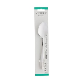 Viners Everyday Breeze 18/0 4 PCE Dessert Spoon Set