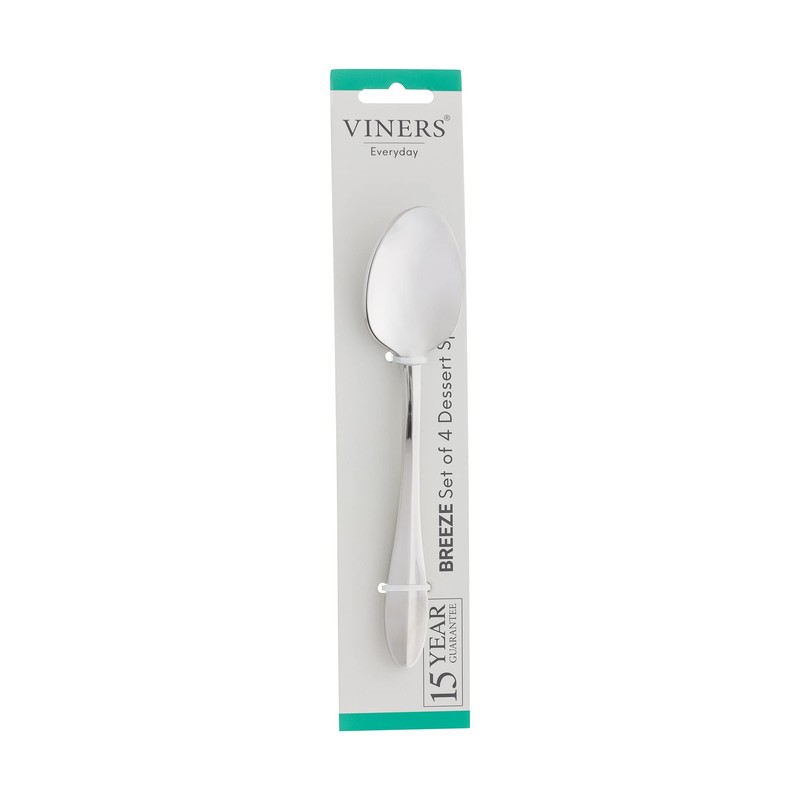 Viners Everyday Breeze 18/0 4 PCE Dessert Spoon Set