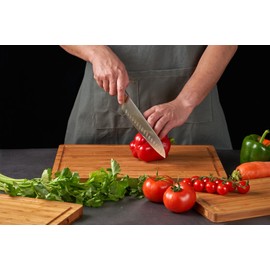 Allsum Extra Thick Wooden Cutting Boards for kitchen (Set of 3), Large Bamboo Wood Cutting Board, Butcher Blocks, Charcuterie Boards with Side Handles and Juice Groove