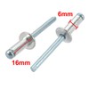 sourcing map Aluminum/Steel Open End Blind Rivets 6 mm x